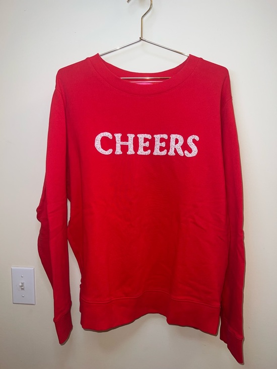 Lilly Pulitzer Sweaters - Lilly Pulitzer Cheers Pearl Beaded Crewneck Sweatshirt Red Size Medium